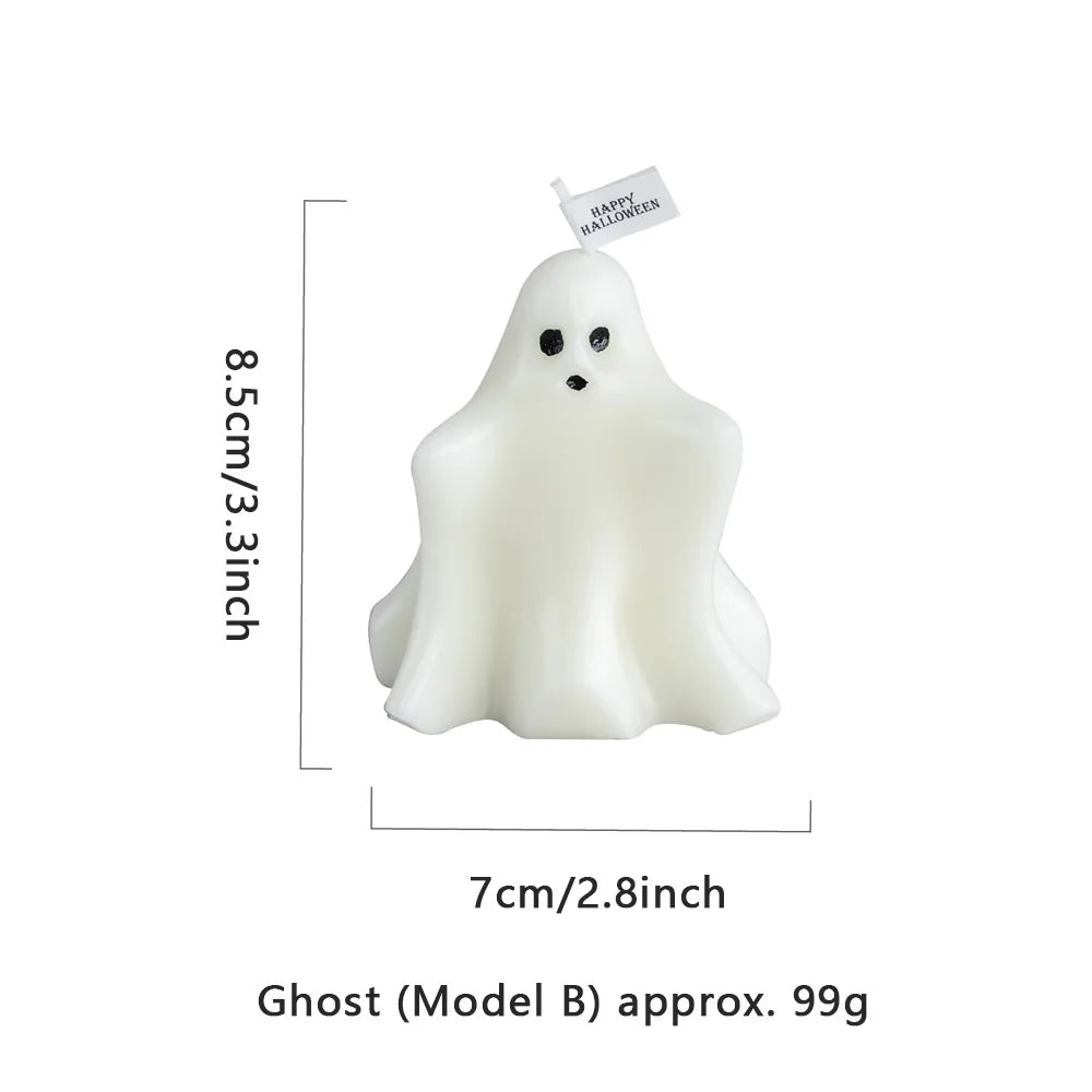 Halloween Ghost Candle Creative Ornaments Atmosphere Candle With Spooky Design Luxury Gift Fragrance Candle Party Desktop Decor