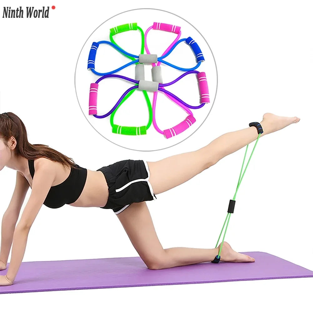 Figure 8 Rally Yoga Rubber Band, Stretch Belt, Open Shoulder, Pull Back, Elastic, Home, Men's and Women's Fitness Equipment