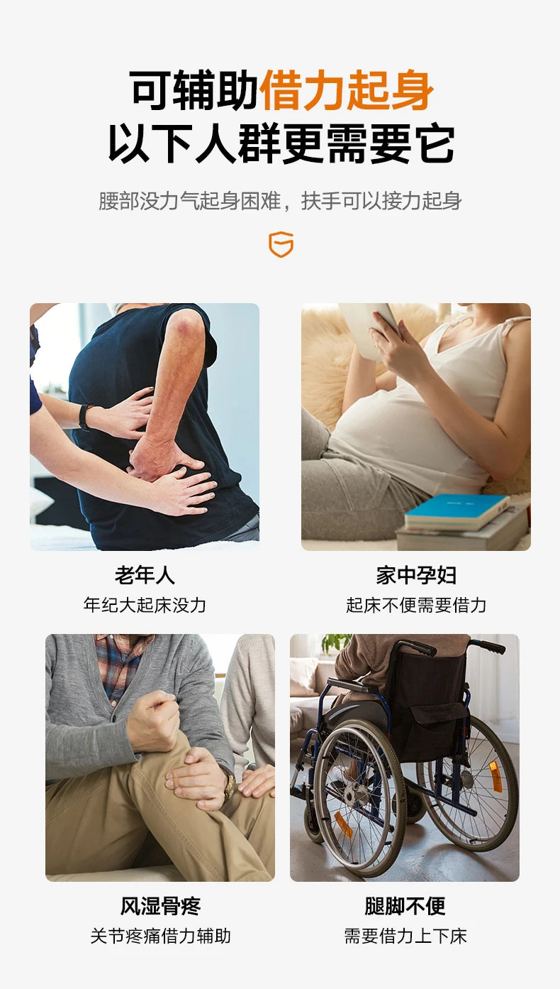 Senior Bed Rails Bedside Handrails Elderly Home Wake-up Railings Anti-falling Guardrails Kryjte Se Elderly Disabled Patients