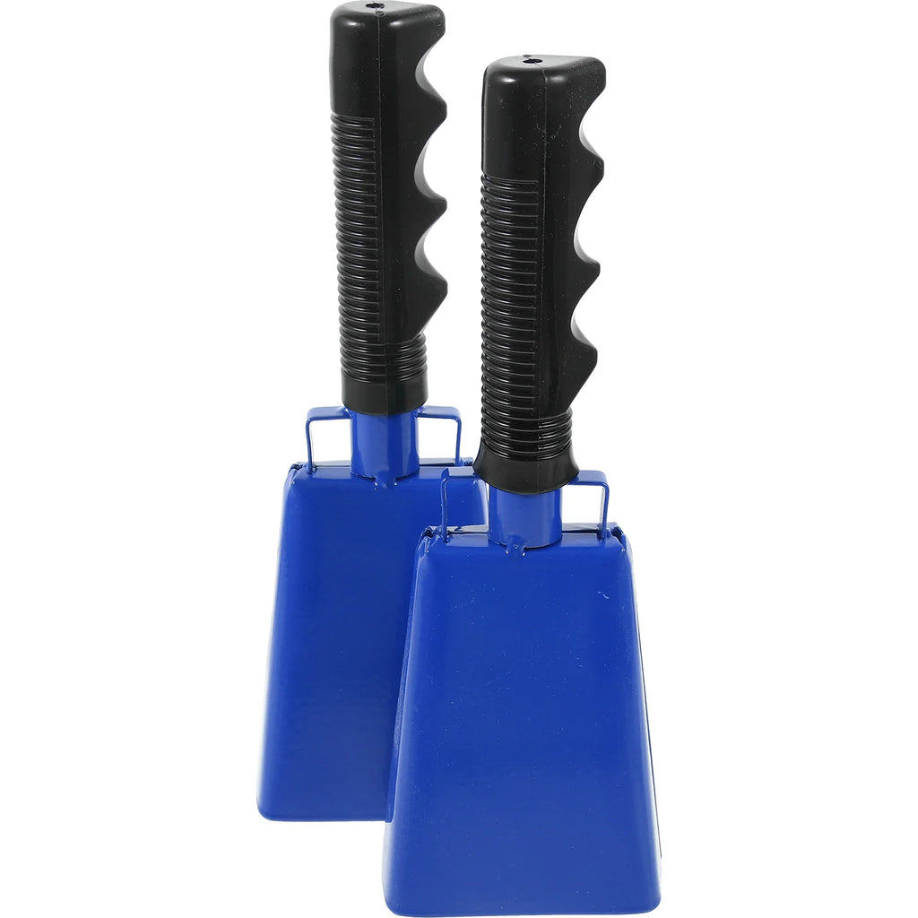 2 Pcs Cowbells for Sporting Events Football Generator Hand Press Game Metal Dinner outside Farmhouse