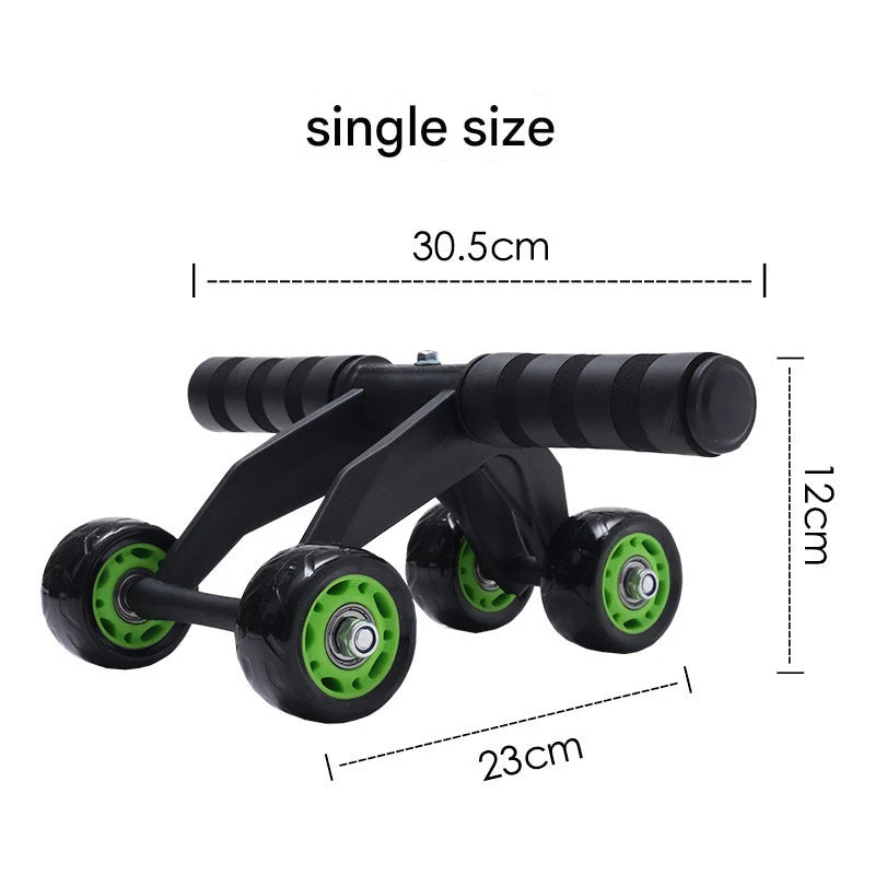 Big Abdominal Quad Roller for Ab Workout, Fitness Equipment, Ab Roller for Core Exercises, Abdominal Roller for Home Gym Muscles