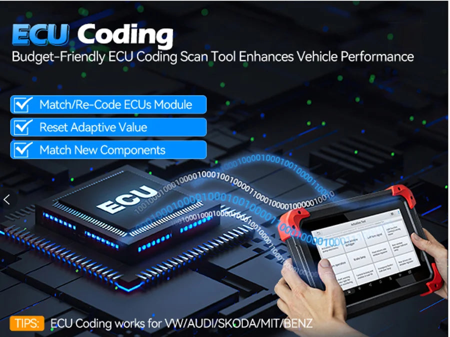XTOOL D7 V2.0 All System Car Diagnostic Tool FCA Auto Auth ECU Coding 38+ Service Active Test OBD2 Scanner CAN FD DOIP