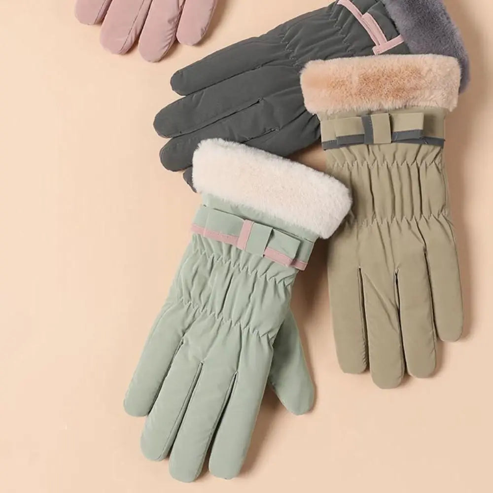 Simple Keep Warm Snowboard Gloves Windproof Waterproof Skiing Gloves Thicken Touch Screen Riding Mittens Outdooor