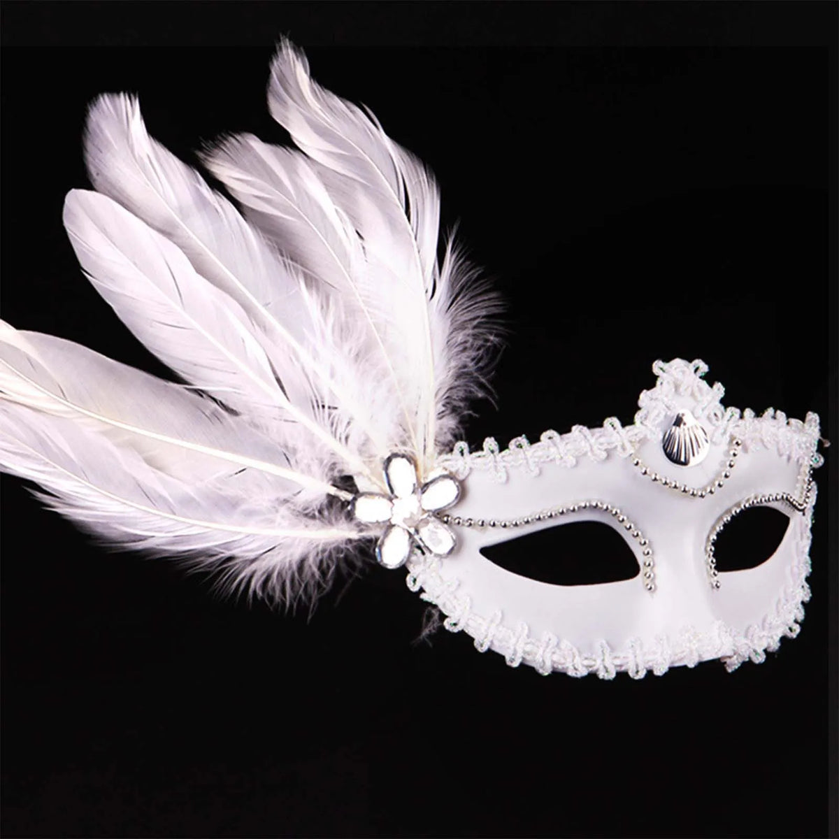 Carnival Masquerade For Women's Faux Feather Party Face Mask Novelty Halloween Christmas Easter Cosplay Party Prom Mask