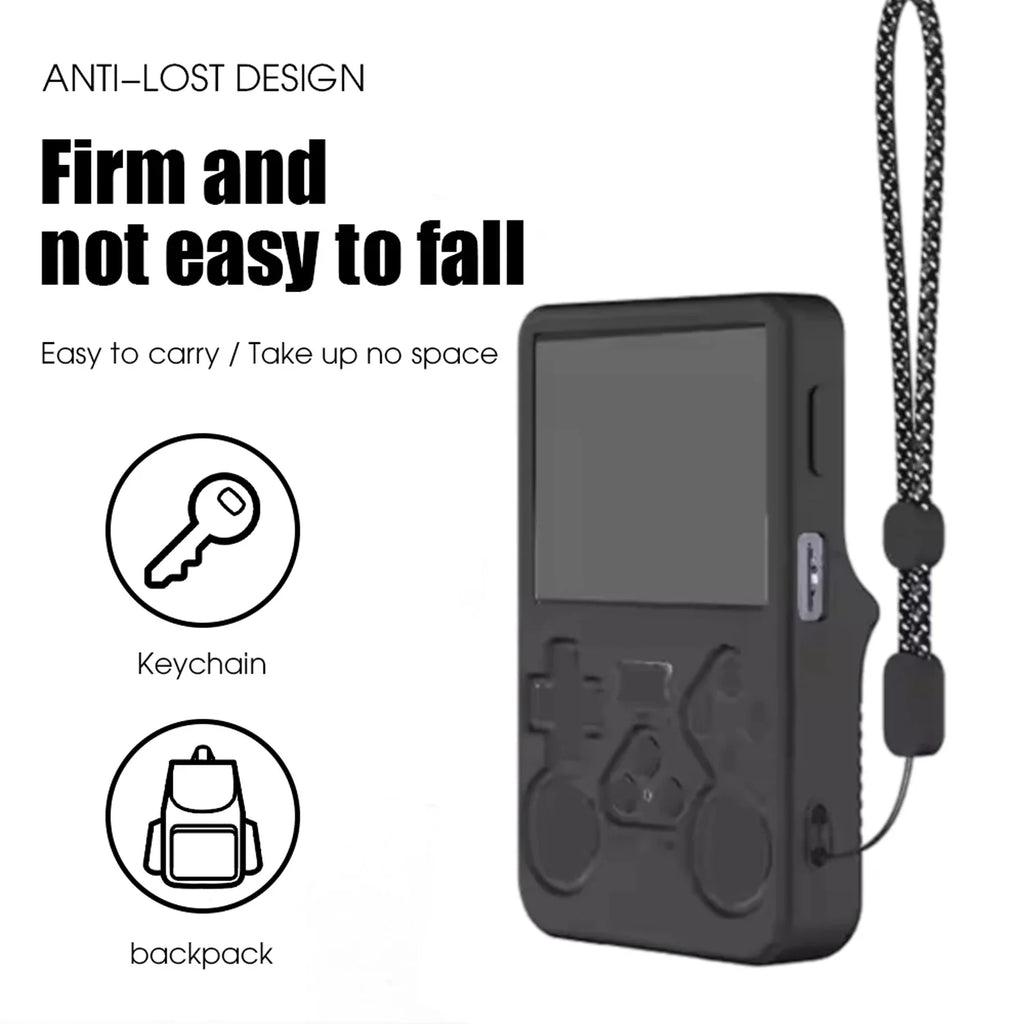 Case With Lanyard For R36S Console Soft Silicone Skin Shell Cover Full Protection Anti-Scratch Protector Game Accessories