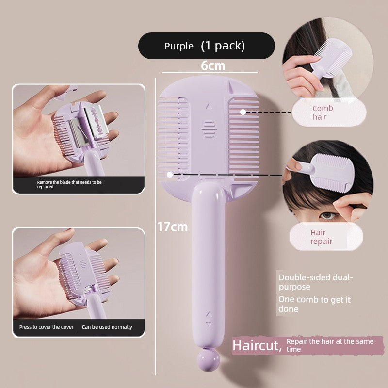 Bristle Three Rows Long Handle Makeup Pointed Tail Hair Setting Comb
