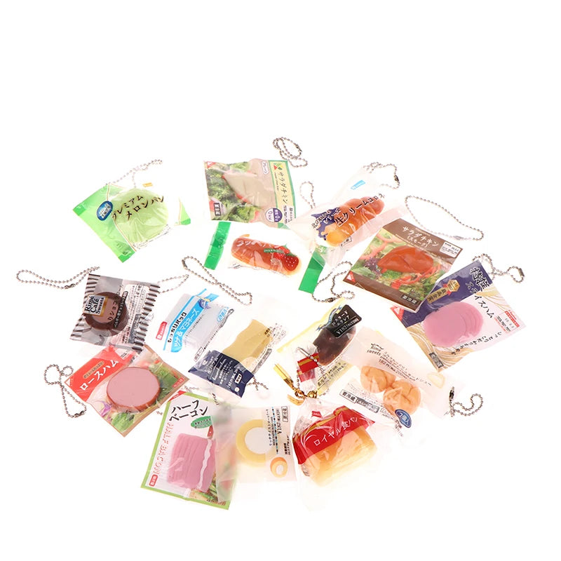1PC Doll house simulation food toy pendant creative backpack pendant random delivery