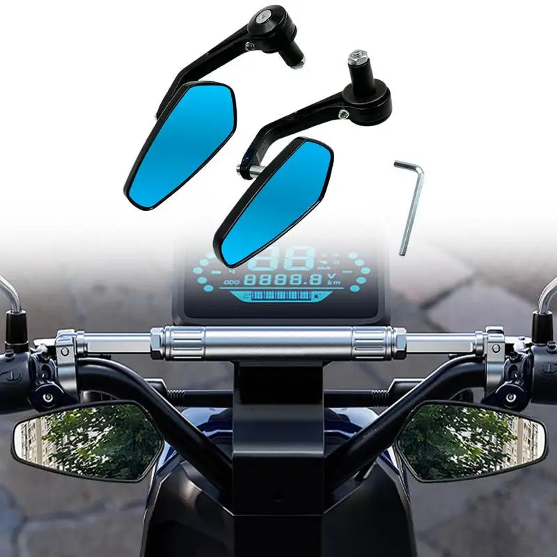 Motorcycle Rear View Reflector Cycling Bar End Rearview Reflectors Good Clarity Cycling Accessories For Outdoor Riding Urban