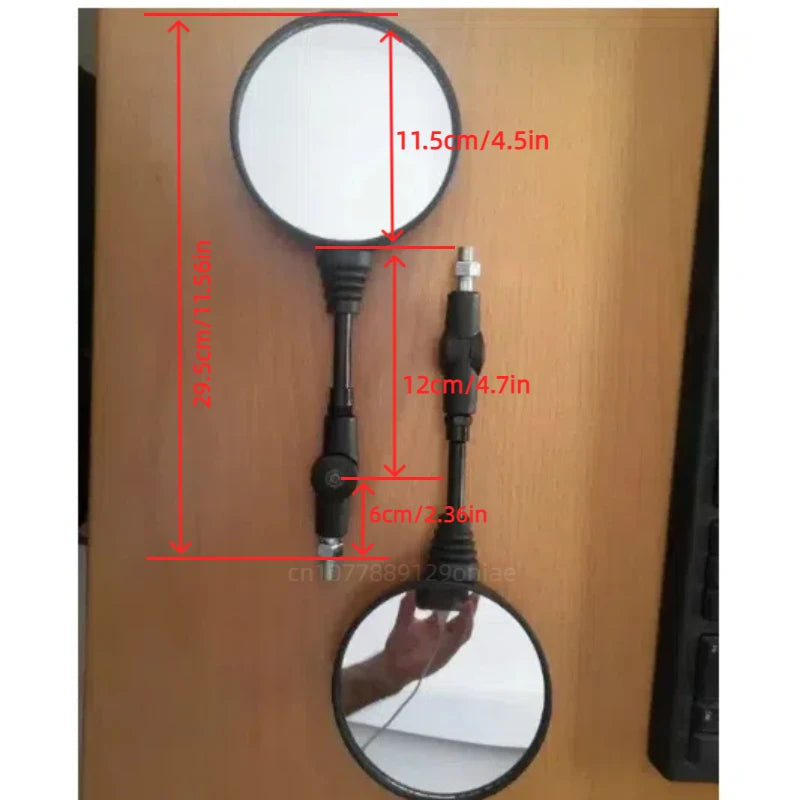 Motorcycle Modification Rearview Mirror, Outdoor Riding Anti Fall Folding Circular Mirror, Universal Motorcycle Accessories