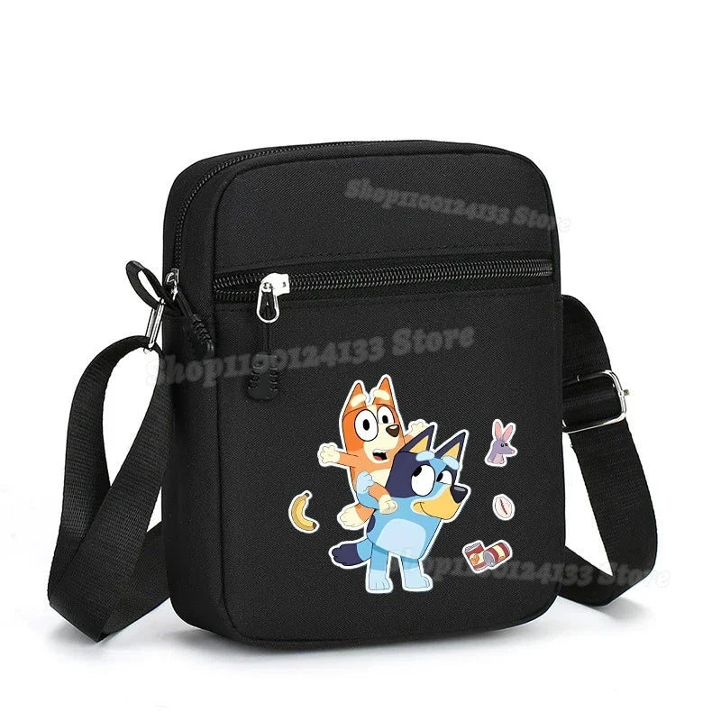 Bluey Shoulder Bag Men's Woman Crossbody Mini Bag Bingo Chilli Cartoon Anime Oxford Simple Casual Mobile Phone Handbag Cute Gift