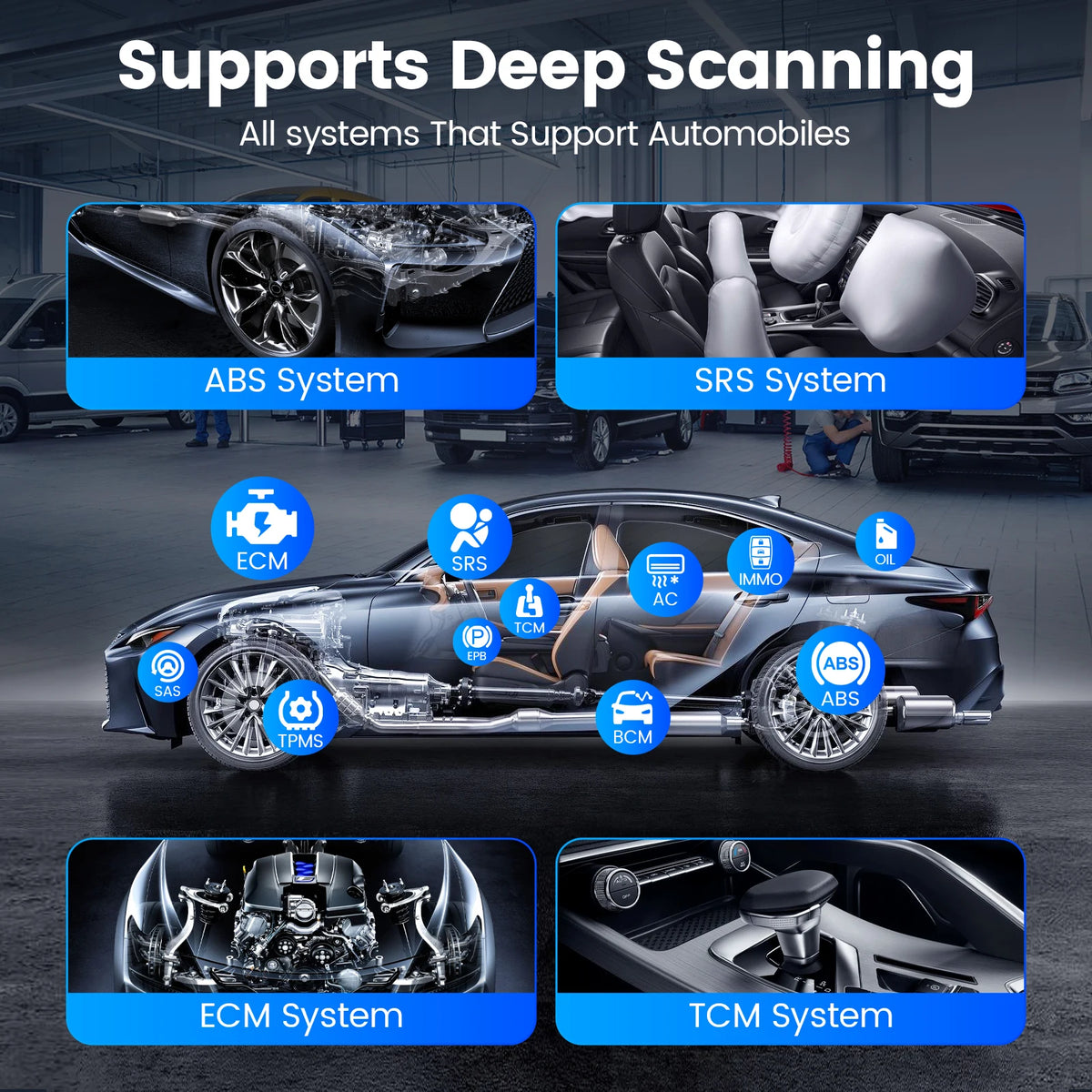 MUCAR DriverScan OBD2 Scanner Bluetooth, Bi-directional scan Tool OE Level All System Diagnostic Active Test 15 Service Function