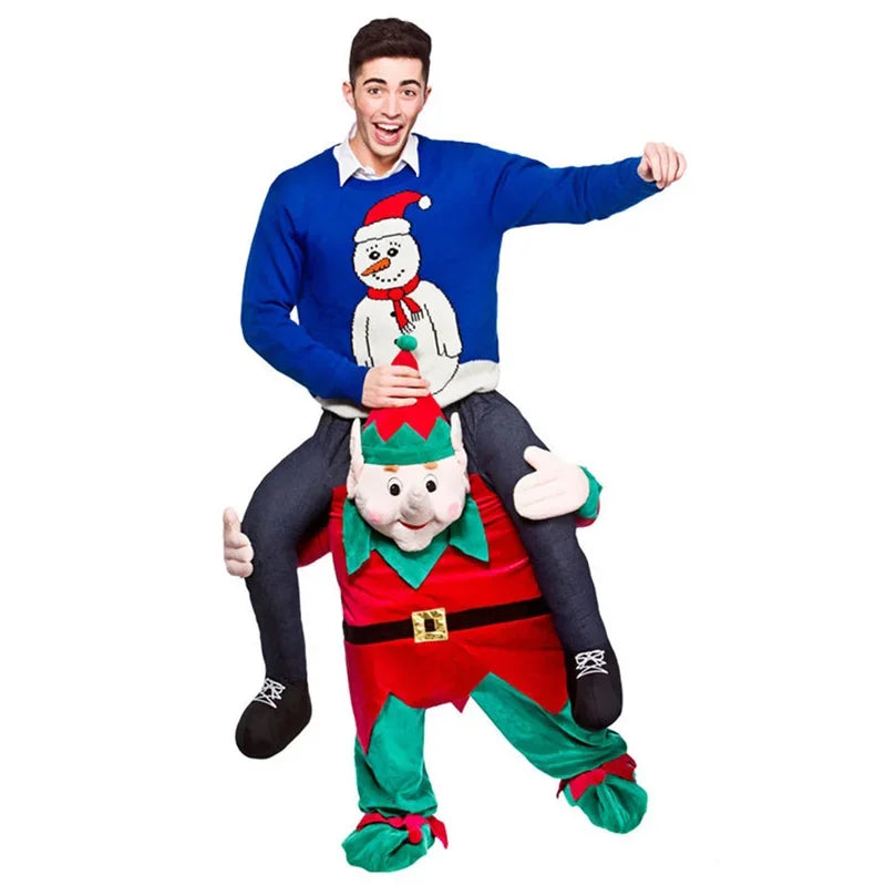 Novelty Funny Personality Animal Fake Legs Magic Pants Spoof Clothes Ride On Me Woman Men Christmas Halloween Costume Only Pants