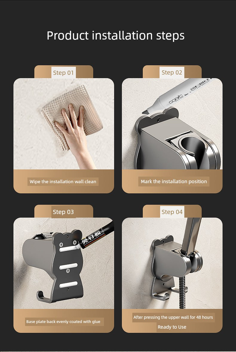Punch-Free Shower Shower Head Accessories Shower Bracket