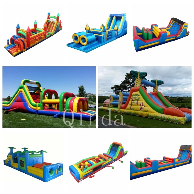Commercial Giant Boot Camp Kids And Adult Military Inflatable  Obstacle Course For Sale