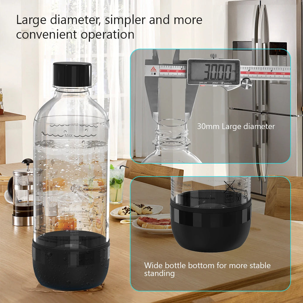 1L White PET Soda Carbonating Bottle - Ideal for Carbonated Beverages and Bottled Drinks