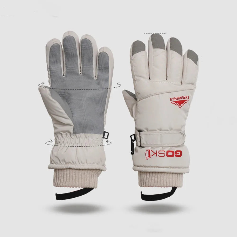 Elastic Keep Warm Snowboard Gloves Windproof Touch Screen Cycling Mittens Thicken Waterproof Skiing Gloves Outdooor