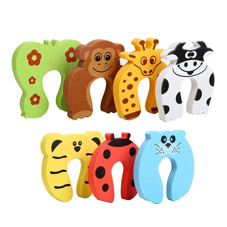 Children Doorstop Door Clip Soft Foam Door Stopper Holder EVA C Shape Kids Doorstops Baby Safety Locks Finger Security Protecter