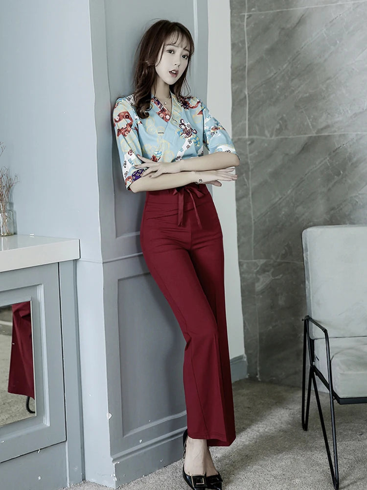 New Style Beauty Salon Uniform Women Foot Bath Technician Workwear Sauna Spa Massage Esthetic Overalls Hotel Working Pants Suit