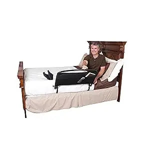 Stander 30" Safety Bed Rail with Padded Pouch, Folding Bedside Safety Guard Rail for Adults, Seniors, and Elderly, Under