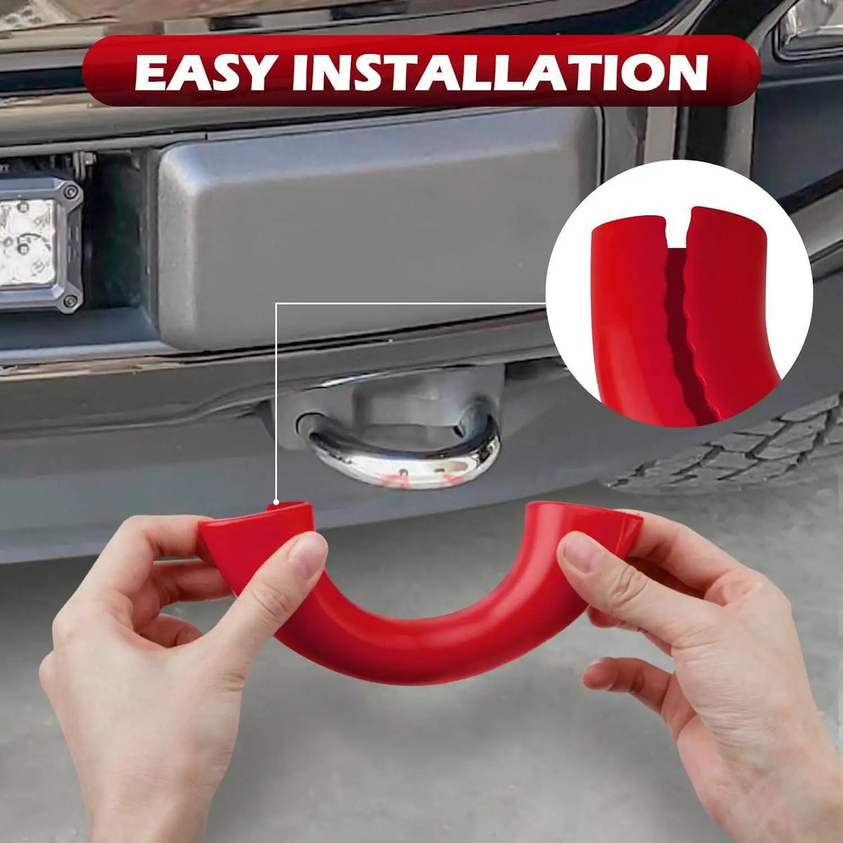 Sporty Car Accessories for Trailers Red Trailer Personalized Tow Hook 04-24 Ford F150 Mustang Drop Hitch Exterior Automobiles