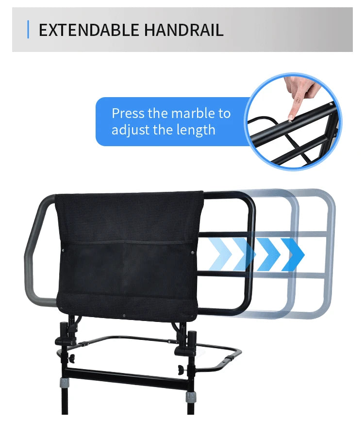 Factory Price Adult Bed Side Supporting Hand Rail Bed Assist Rail for Elderly Pregnant Handicapped People