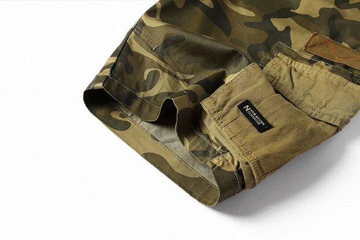 Men Summer New Camouflage Cargo Shorts 2024 Outdoor Hiking Jogging Short Pants Fashion Multiple Pockets Loose Casual Shorts Men