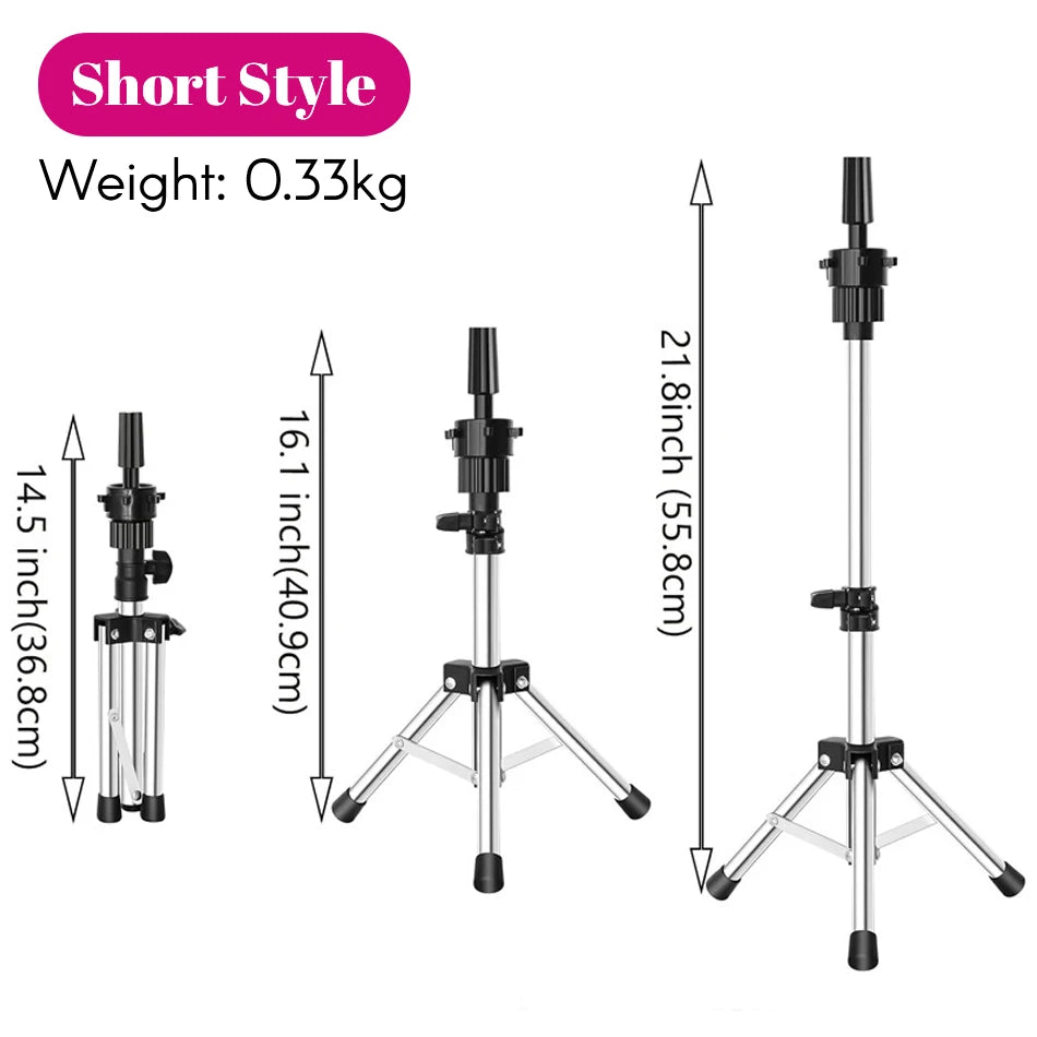 New Female Mannequin Training Doll Head With 80% Real Hair For Hairsyles Hairdressing Cosmetology Dolls Head With Stand Tripod