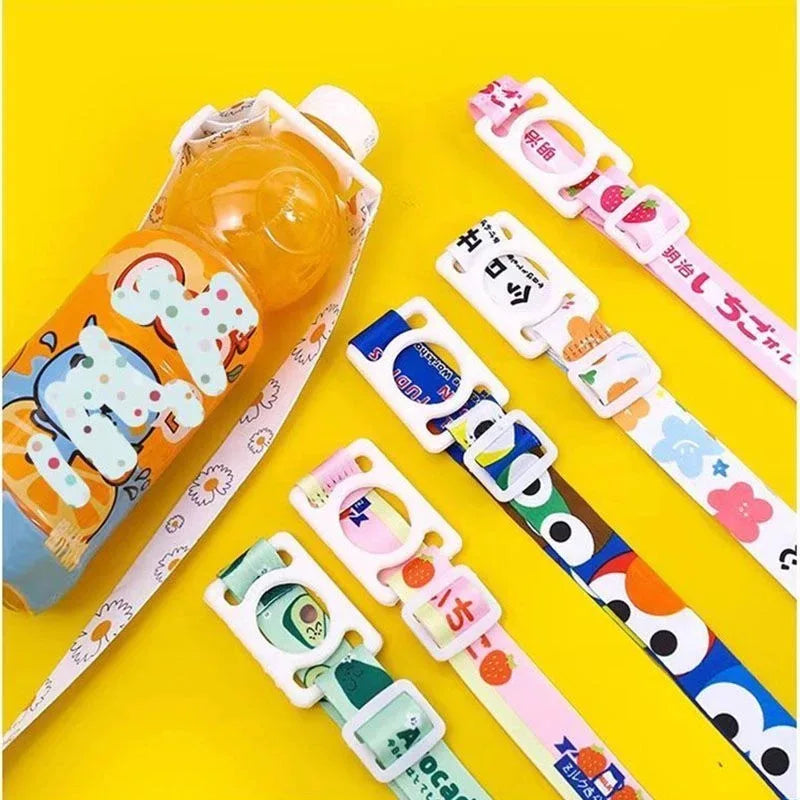 1/2/5/10Pcs Outdoor Hands-free Adjustable Mineral Water Bottle Beverage Bottle Portable Strap with Lanyard Water Back Artifact