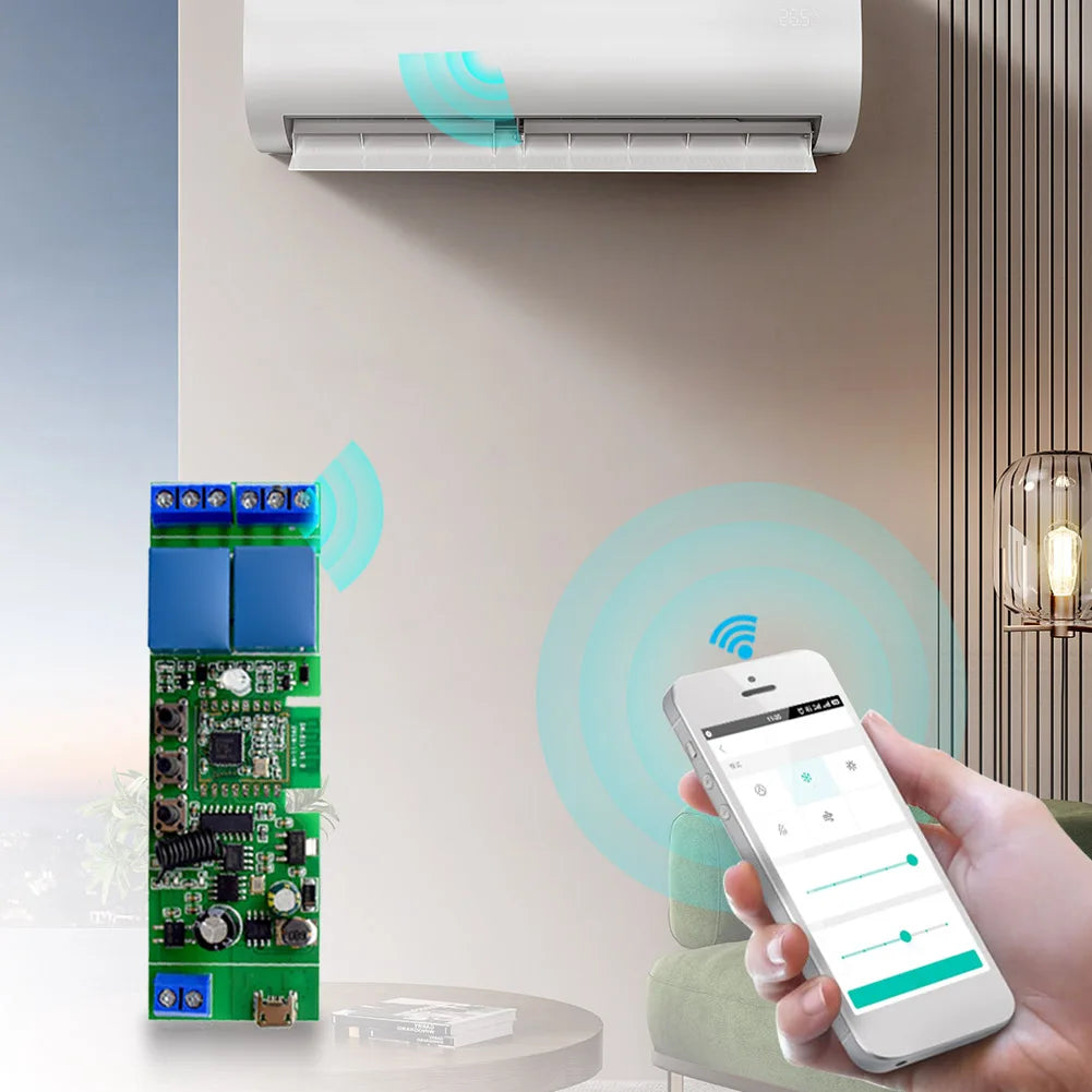 WiFi/Zigbee Relay Module Remote Control AC/DC 7-32V Phone APP Remote Control RF 433Mhz DIY Smart Home Automation for Door Access