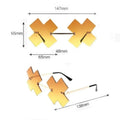 Game Guilty Gears Chaos Happy Yellow Sunglasses Of The Same Style Eyeglasses Rimless Eyewear Accessories Unisex Novelty Props