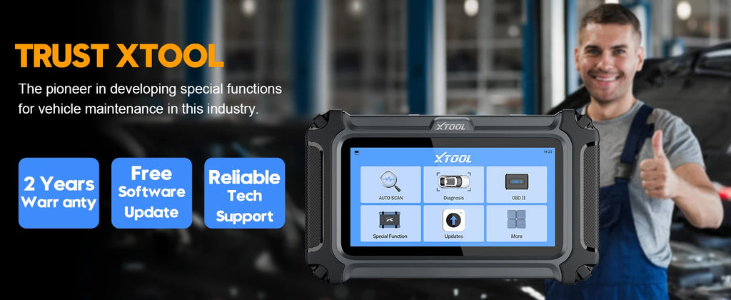 XTOOL D5S Car Diagnostic Tool Gearbox ABS EPB SRS Engine System Scanner 15 Resets Service OBD2 Scanner All Function Free Update
