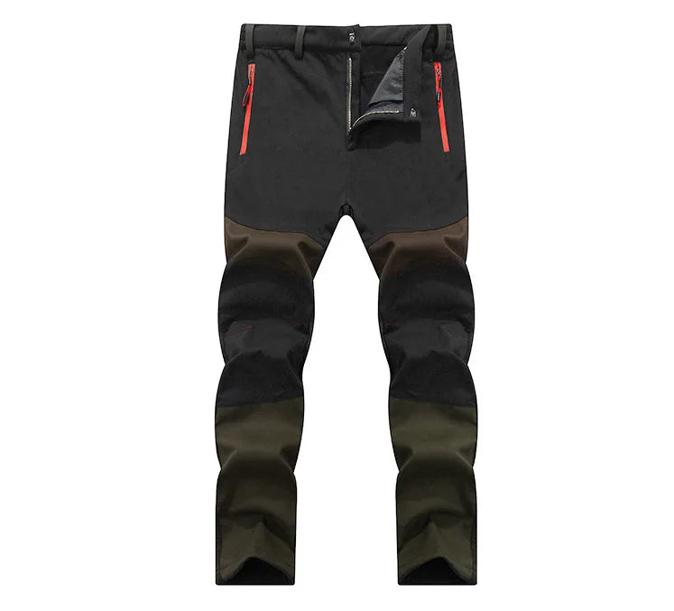 TRVLWEGO Hunting Climbing Camping Hiking Trekking Pants Softshell Autumn Winter Waterproof  Warmth Radiation Protection Men
