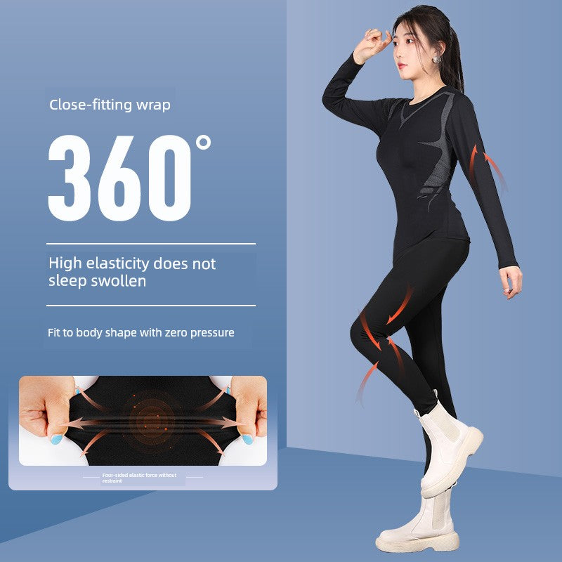 Ski Female Heattech Close-Fitting Fleece Hiking Quick Drying Clothes