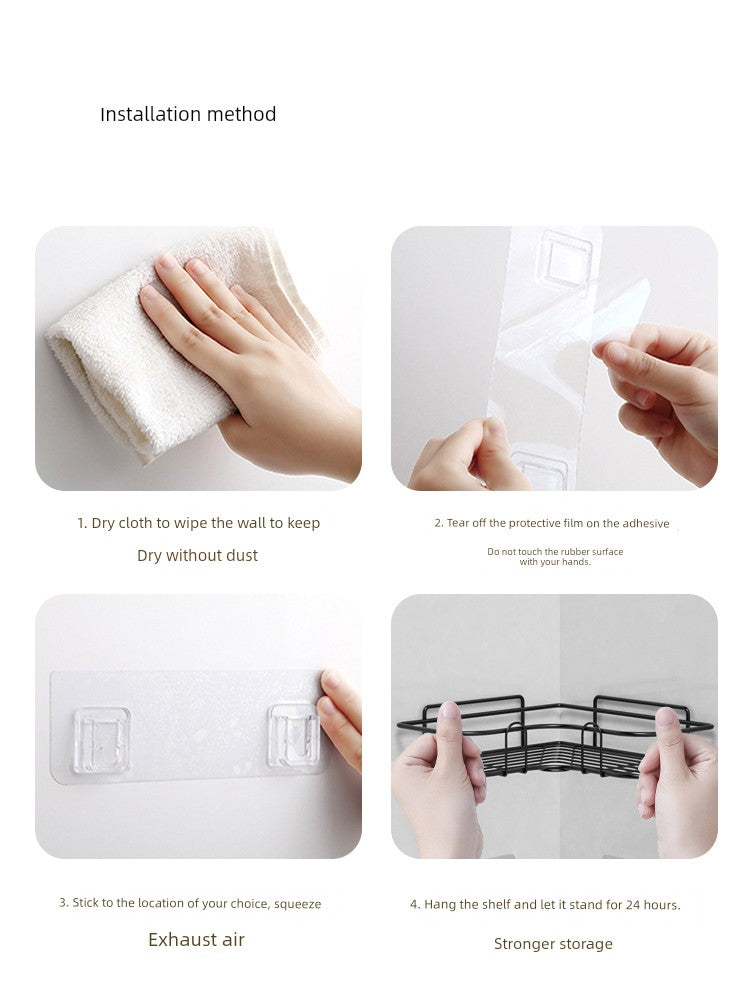Punch-Free Wall Hanging Washstand Cosmetic Shelf