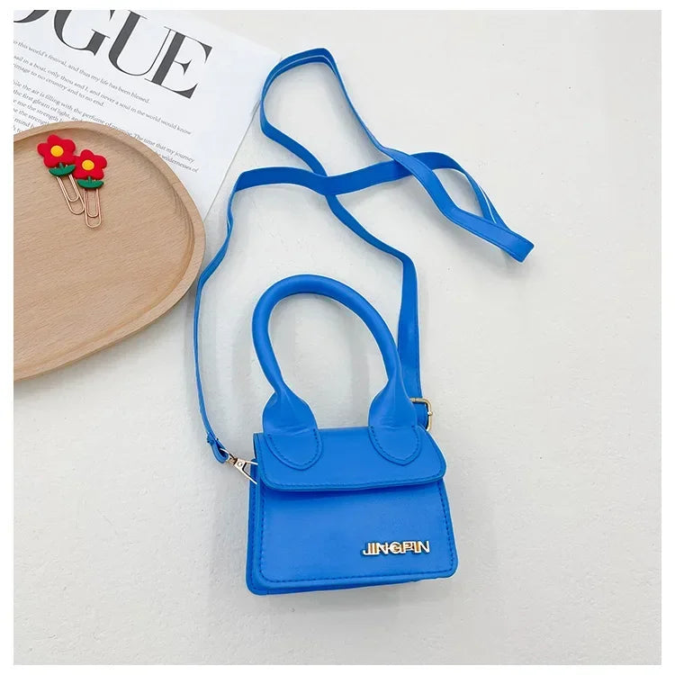 Fashion Small Square Shoulder Bag Baby Items Girl Retro Super Mini Handbag Kids Messenger Cross Body Bag PU Leather Child Wallet
