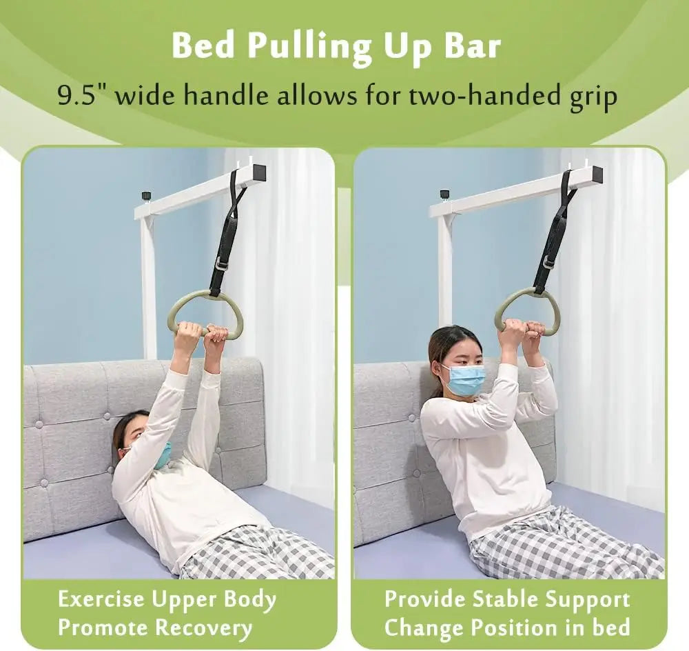 Trapeze Bar for Bed Mobility Aids, Bedside Pull Up Bar, Bed Lift for Elderly Seniors Transfer Rail, Medical Trapeze