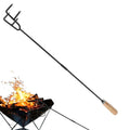 Fire Poker For Fire Pit Outdoor Camping Fire Poker 33 Inch Fireplace Poker With Wood Handle Long Campfire Poker Fire Pit Tools