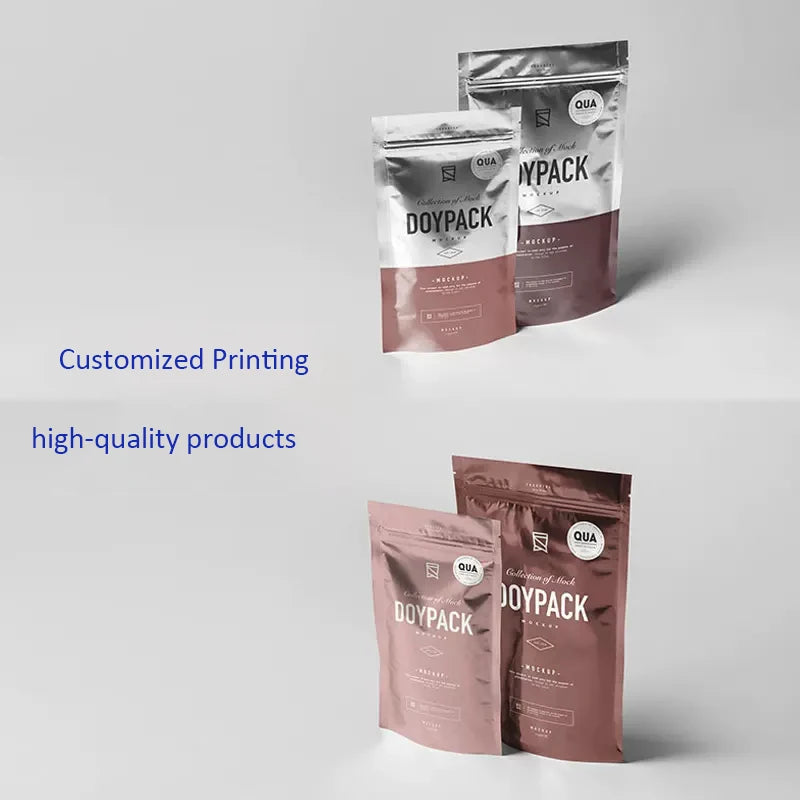 HD Customized Printing Aluminum Foil Standing Zipper Bag For Food Tea Nut Pet Food Gift Bags Low Temperature Light-proof Package