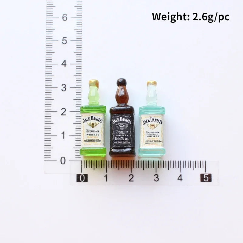 10pcs Mini Alcohol Drink Bottle Simulation Beverages DIY Home Decor Miniatures Fairy Garden Ornament Dollhouse Decor Accessories
