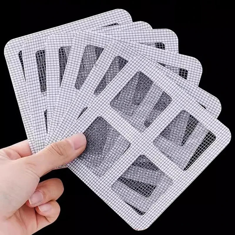 10PCS Disposable Hair Catchers for Shower Floor Sink Strainer Filter Mesh Stickers Mesh Shower Drain Covers Bathroom Accessories