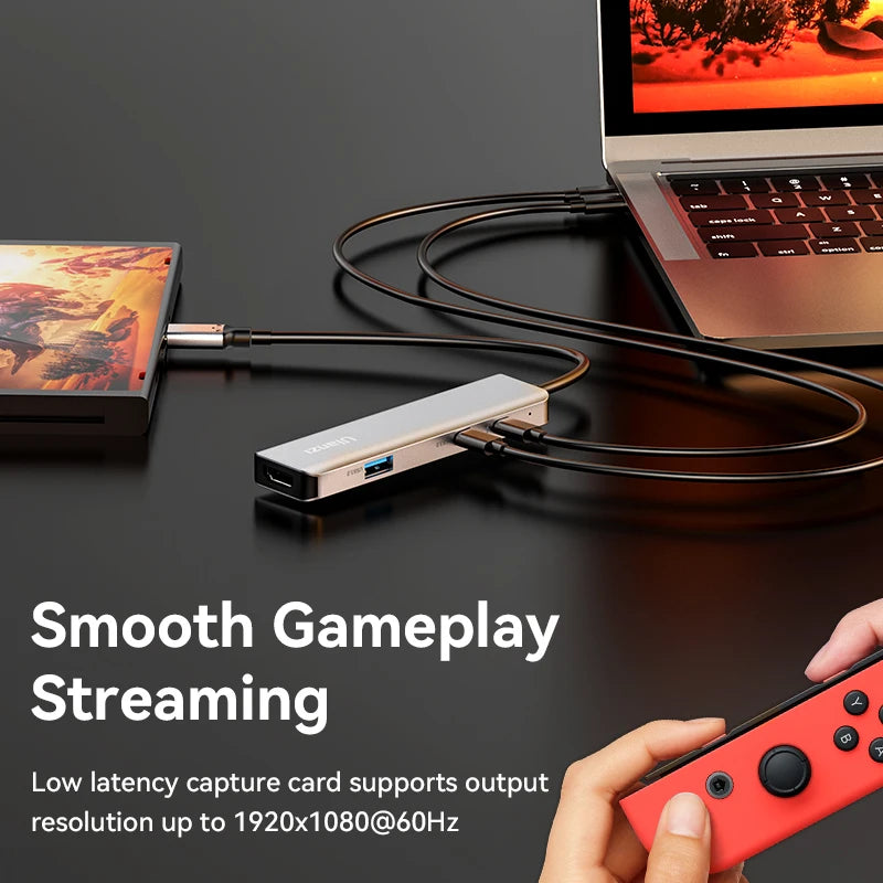 Ulanzi Video Capture Card USB 3.0 HDMI USB-C 1080P For OBS Capturing Game Card Live Streaming 60fps HD Video Recorder Grabber