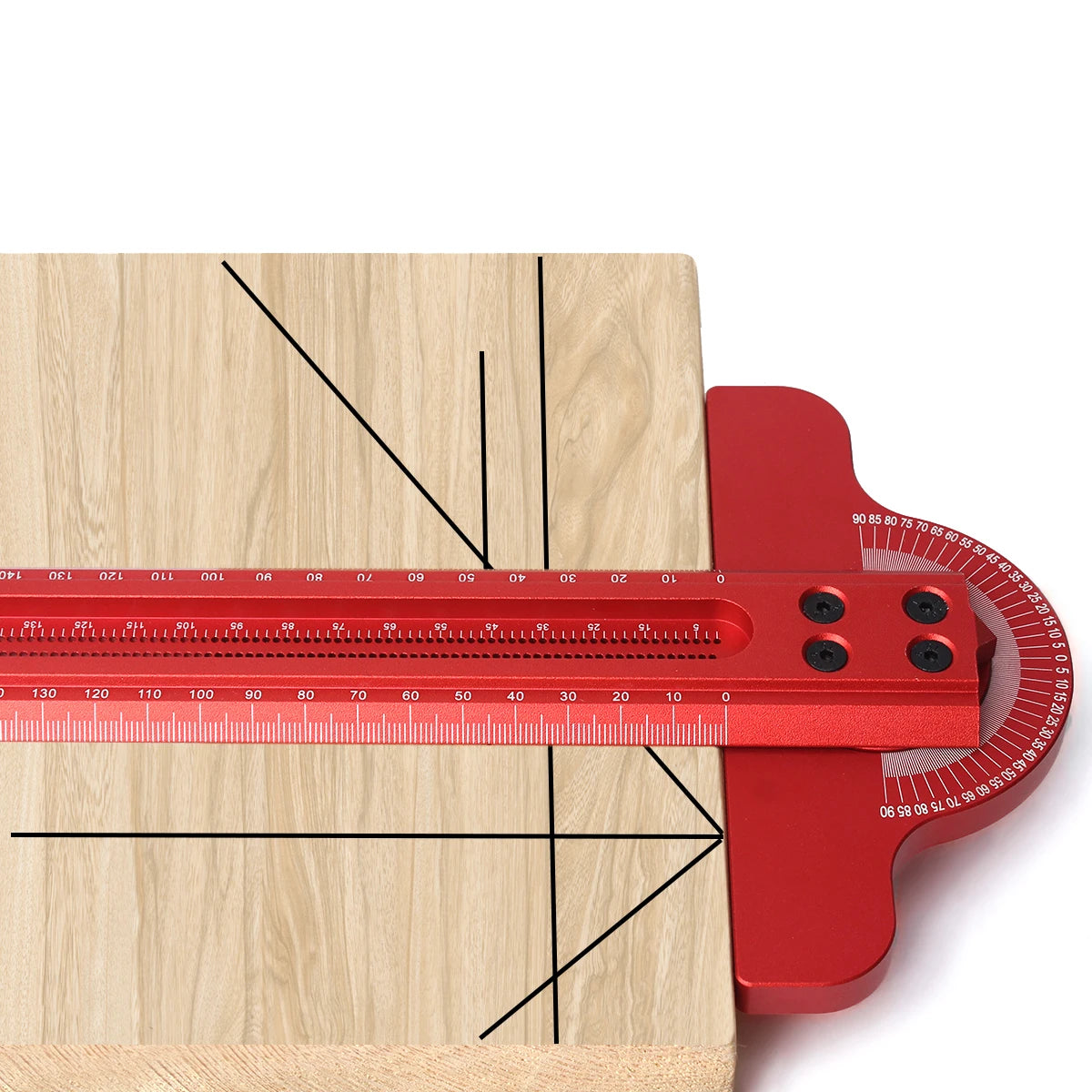 300/500mm Woodworking Edge Angle Ruler Home Decoration Ruler Adjustable Multi Angle Scribing Ruler Marking Gauge Measuring Tool