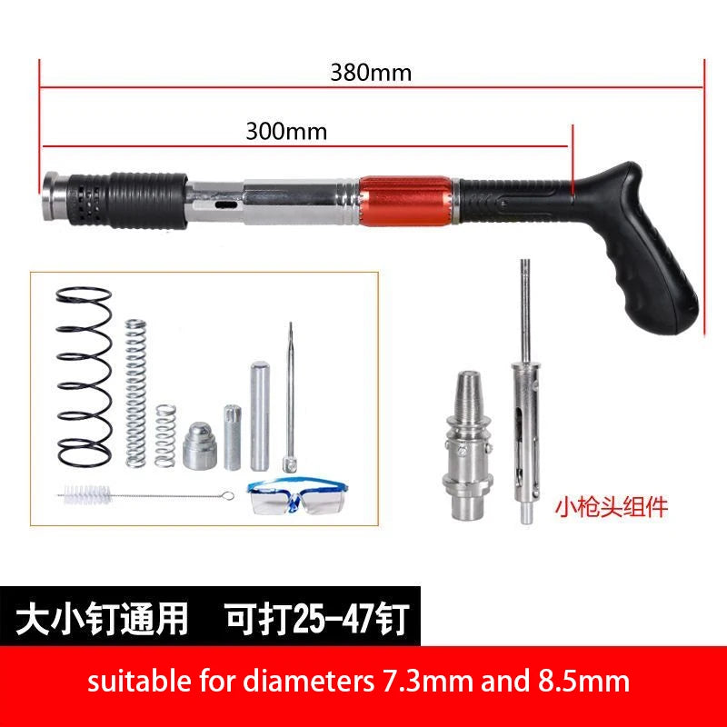 Handheld Cordless Manual Nailing Gun, Household, Strong Concrete Wall Nails, Shooting Gun, Power Tool
