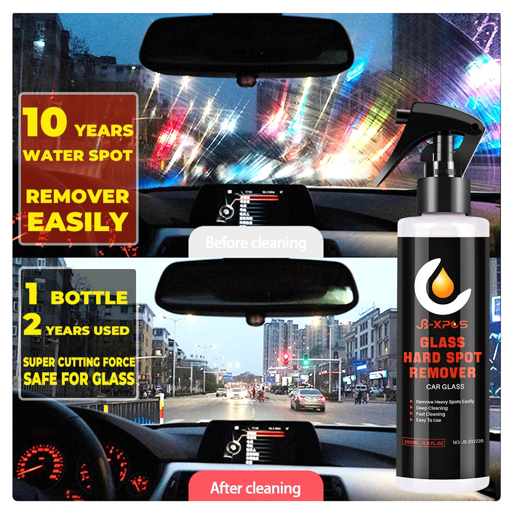 Glass Hard Water Spot Remover Heavy Oil Film Cleaner Paste Deep Cleaning for Bathroom Auto Windshield Car Care Accessorie