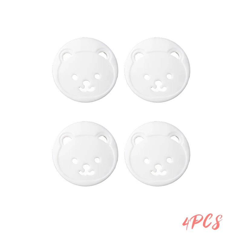 4pcs Baby Safety Child Electric Socket Outlet Plug Protection Security Two Phase Safe Lock Cover Kids Sockets Cover Plugs