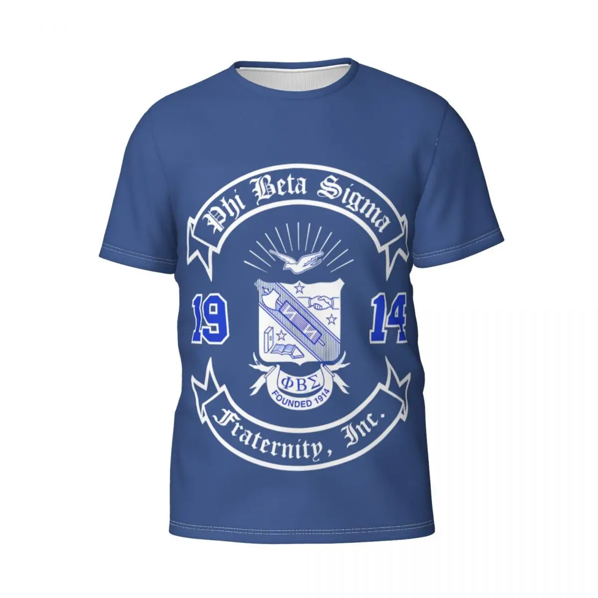 Phi Beta Sigma PBS Fraternity Men's Athletic Cotton Classic Short Sleeve Crewneck T-Shirt Tee Shirt
