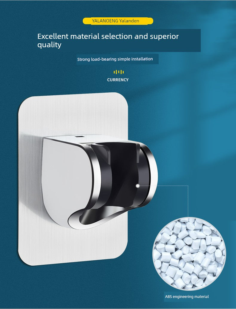 Shower Bracket Punch-Free Fixed Base Shower Nozzle Adjustable Rain Suction Cup Bathroom Shower Head Accessories