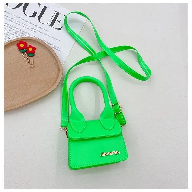 Fashion Small Square Shoulder Bag Baby Items Girl Retro Super Mini Handbag Kids Messenger Cross Body Bag PU Leather Child Wallet