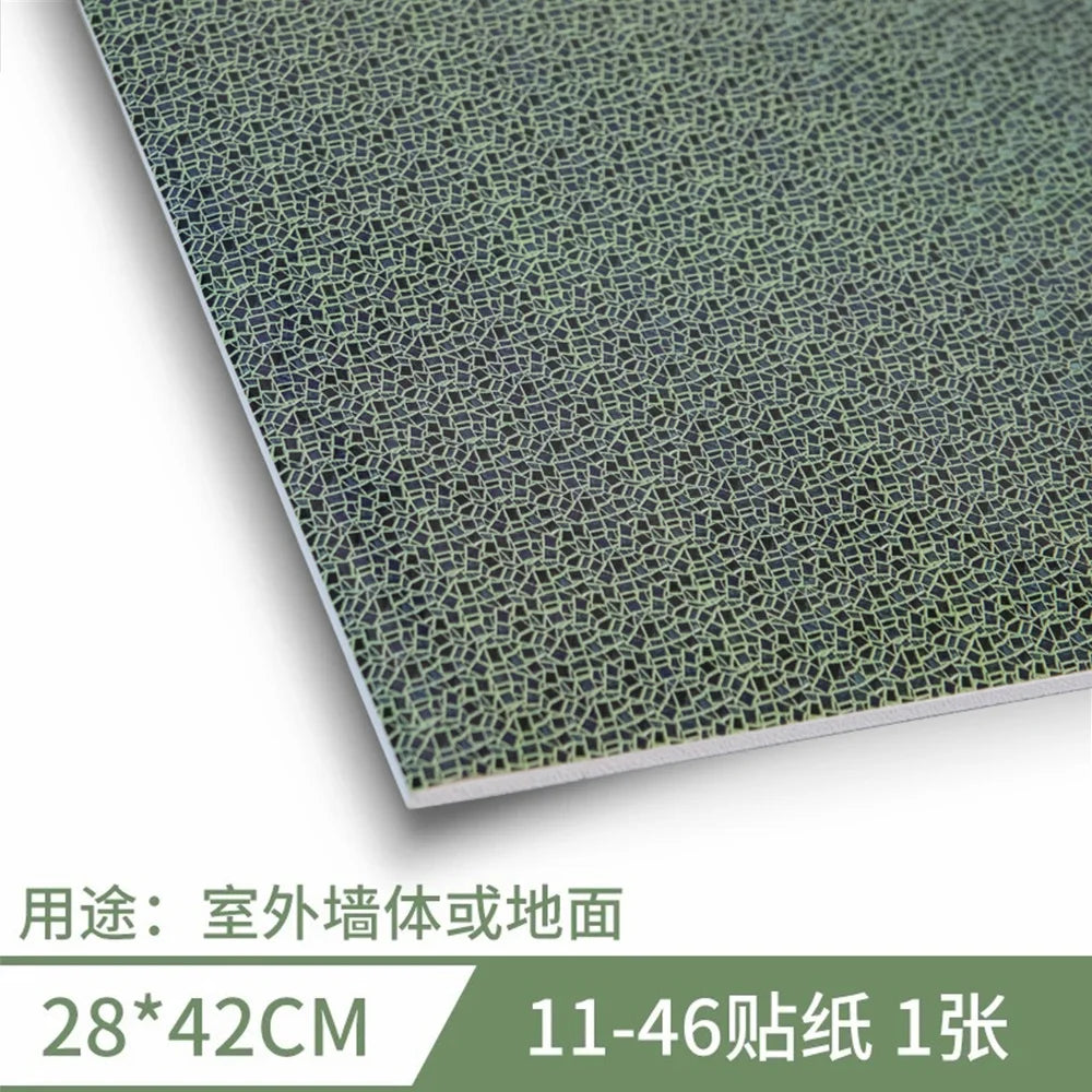 28x42CM Floor/Wall Sticker Materials DIY House Building Indoor/Outdoor Ground Layout Accessory With Back Adhesive 2Pcs/Lot