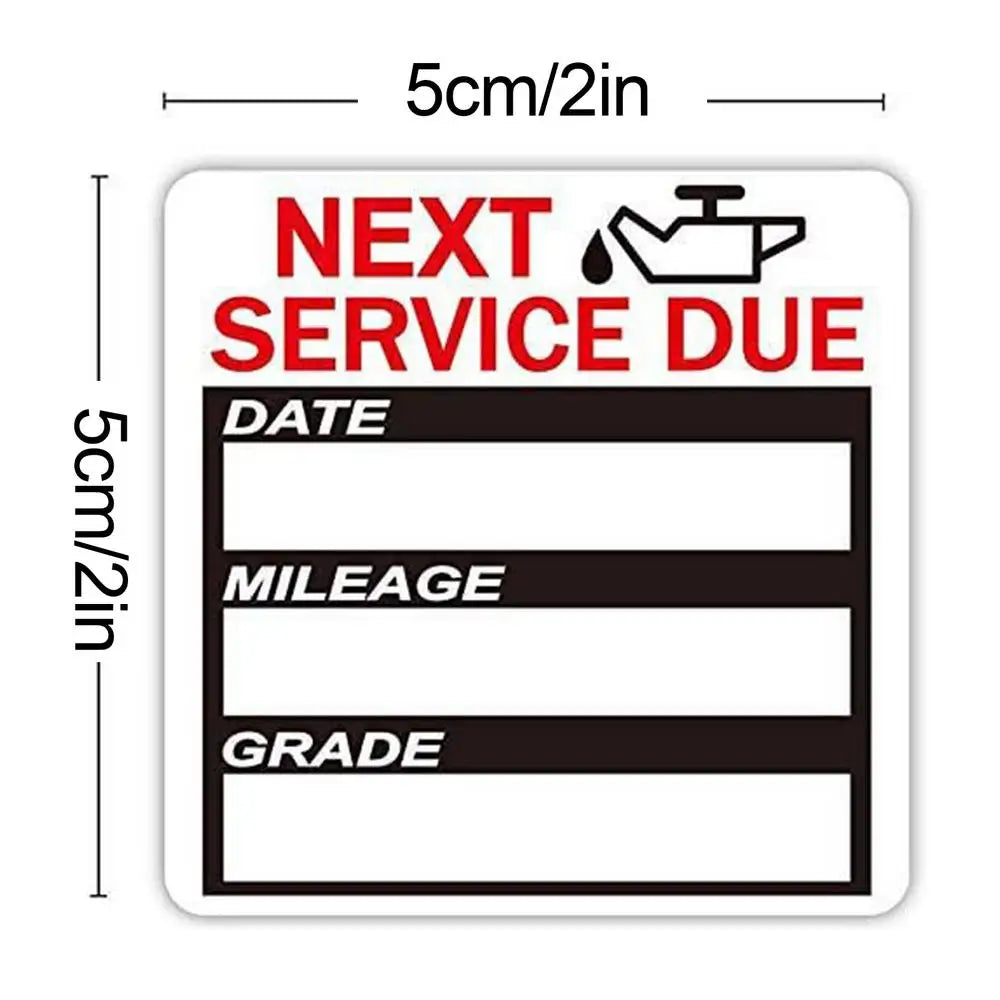 Oil Change Reminder Stickers 40PCS 2x2 Inch Service Reminder Labels Next Service Due Labels For Car Auto Vehicle Window